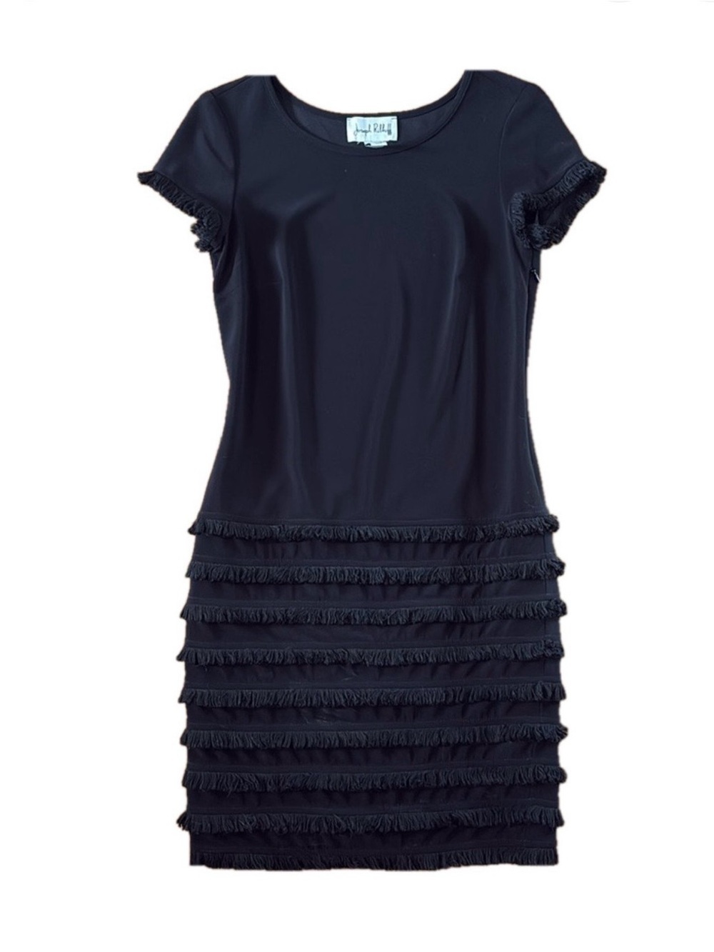 Joseph Ribkoff Black Fringe
Bodycon Dress Size 4